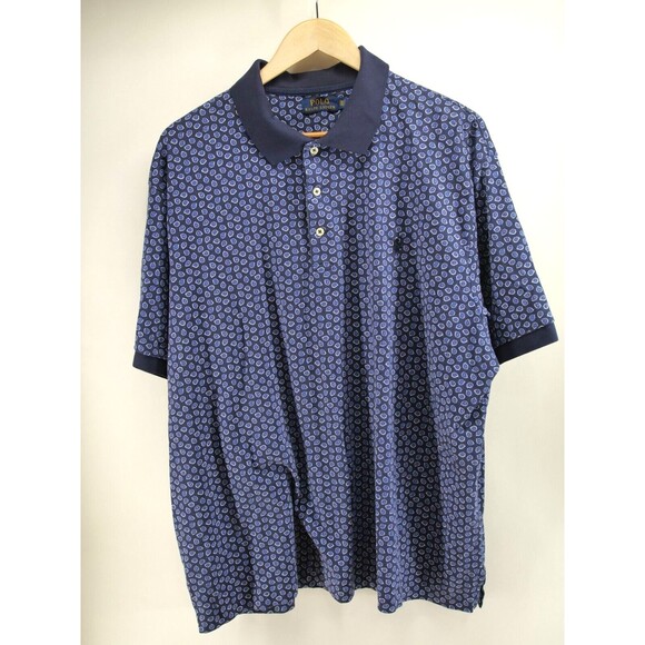 Polo Ralph Lauren Polo All Over Shirt Blue Men‎ Size 2XB - Picture 1 of 8